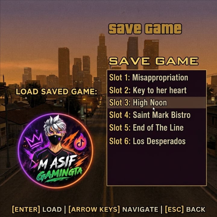 GTA SA savegames