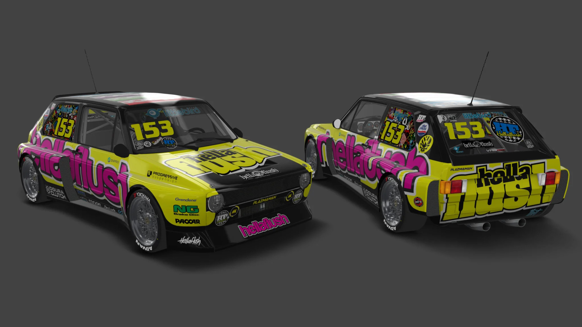 Hellaflush 153 skin for the VW Golf Mk.1 Littlebird EVO image 2