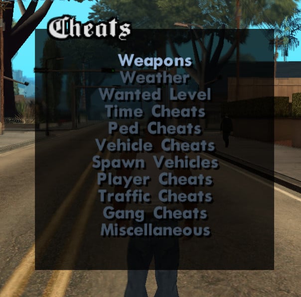 Cheat Menu For GTA SA