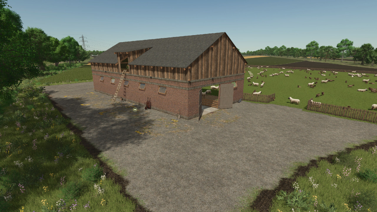 Sheep Goat Barn With Bale Storage