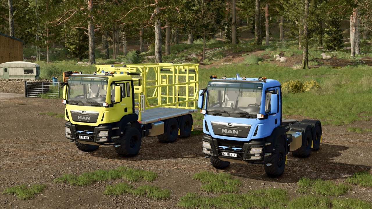 MAN TGS Fliegl Bale Platform