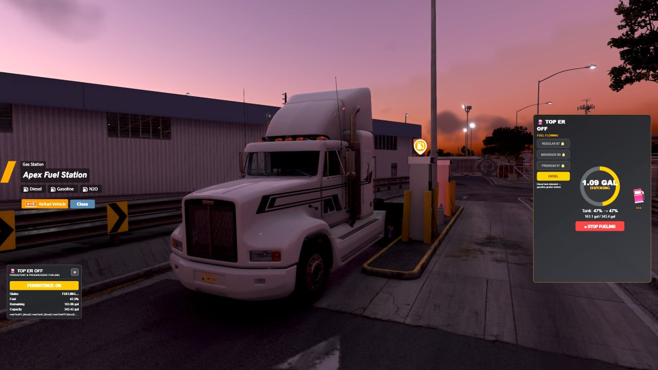 Top 'er off - Realistic Fueling System